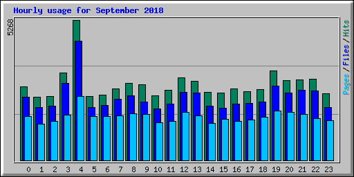 Hourly usage for September 2018