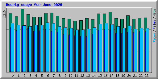 Hourly usage for June 2020