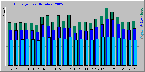 Hourly usage for October 2025
