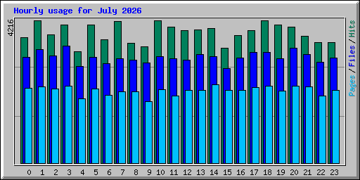 Hourly usage for July 2026